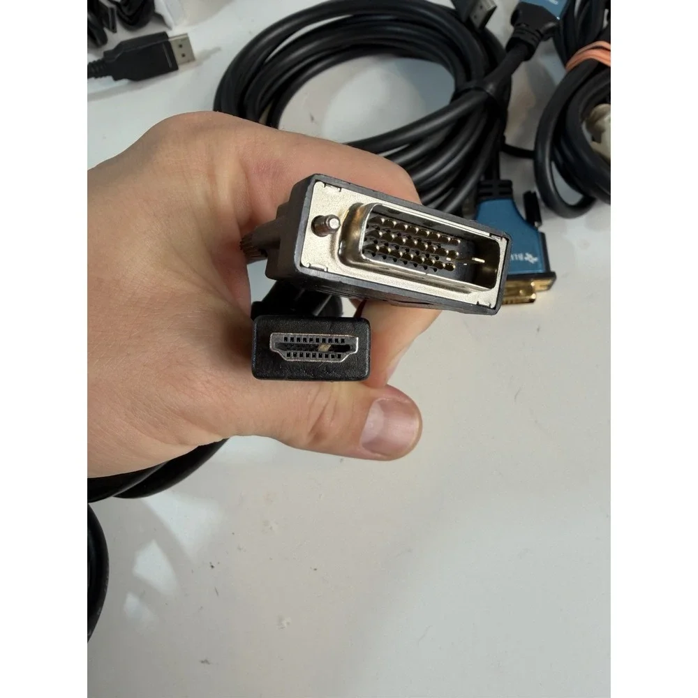 Big Lot of 22 Video, Data, Power Cables: HDMI DisplayPort DVI VGA Type-C Micro